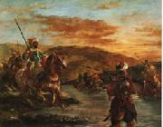 Eugene Delacroix Fording a Stream in Morocco oil on canvas